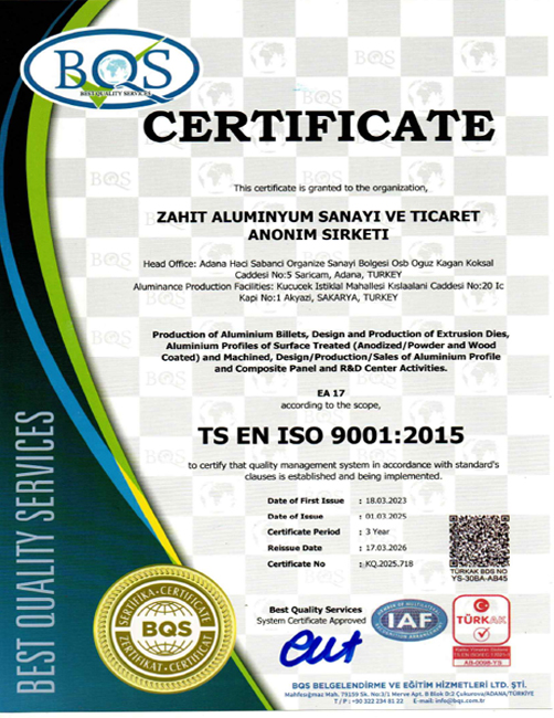 TSE EN ISO 9001:2015